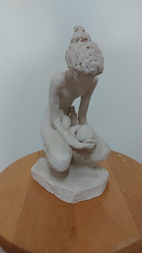 moeder met baby beeldje, Ophalen of Verzenden, 20 - 50 cm, Wit, Beeld