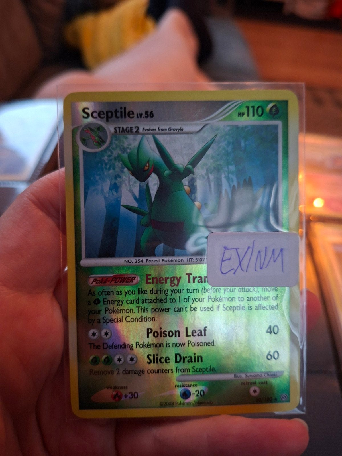 Pokémon Kaart Sceptile lv.56 Reverse Holo EX/NM - Stormfront, Ophalen of Verzenden, Zo goed als nieuw, Losse kaart, Foil