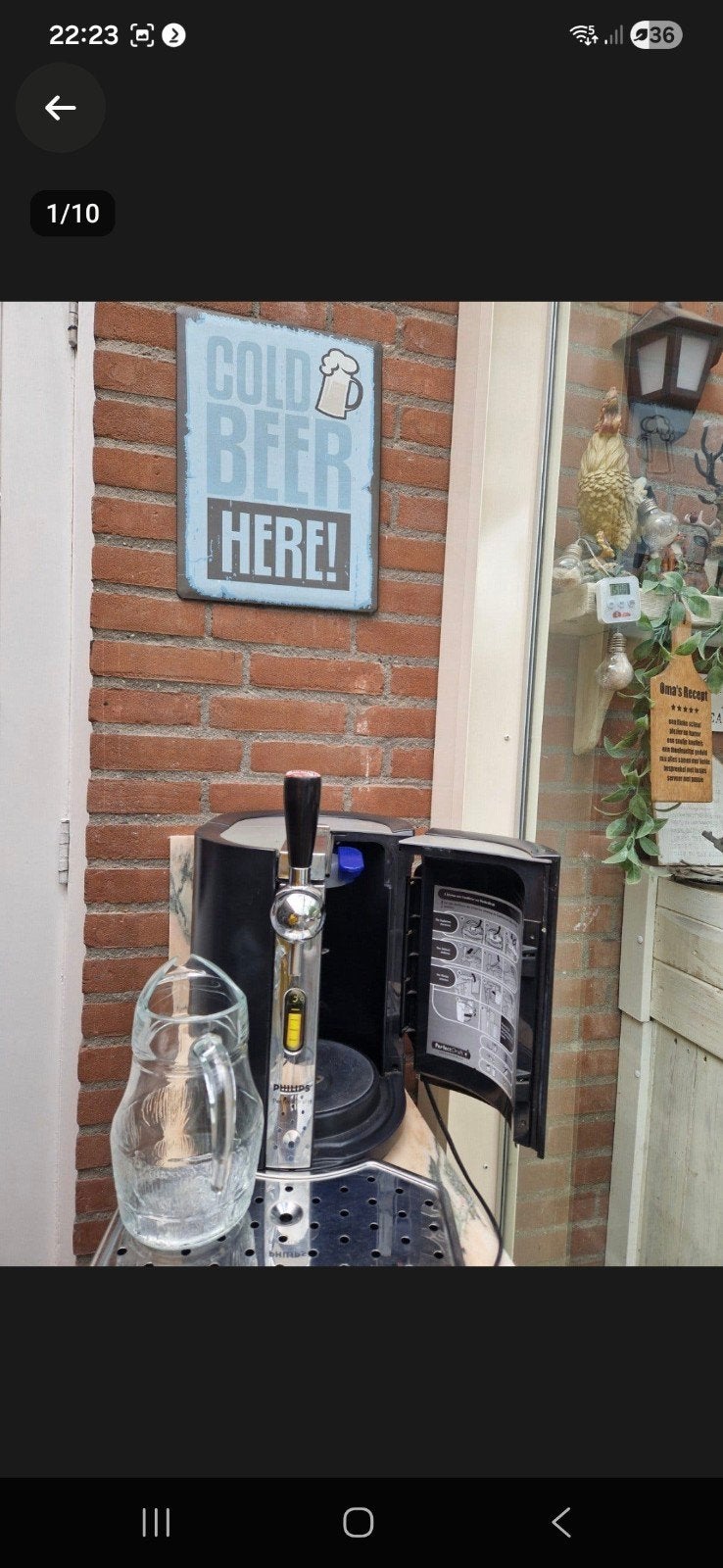 biertender op pallet, Ophalen, Gebruikt