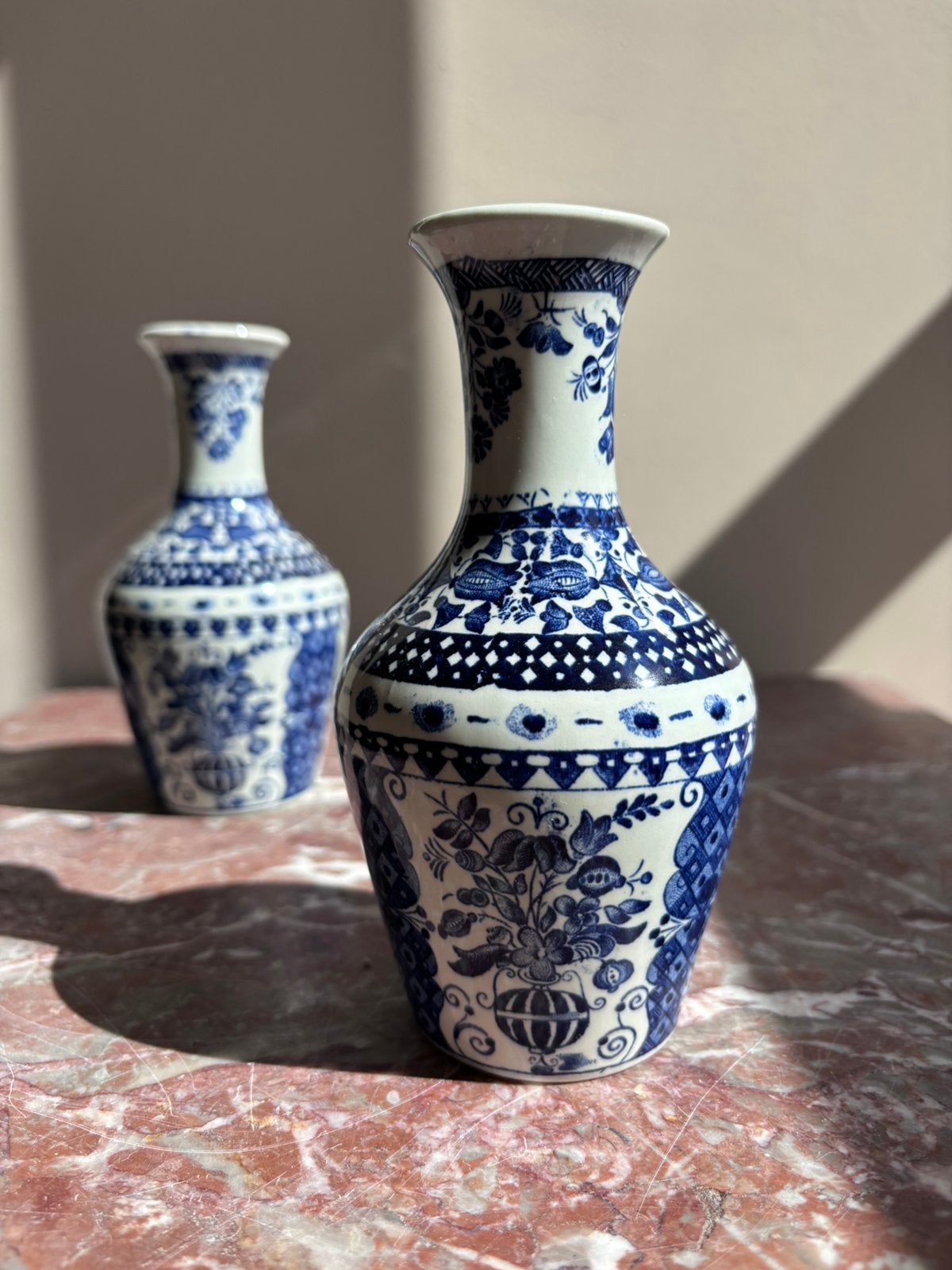 Vintage vaasjes Delfstblauw Royal Sphinx Maastricht, Ophalen of Verzenden