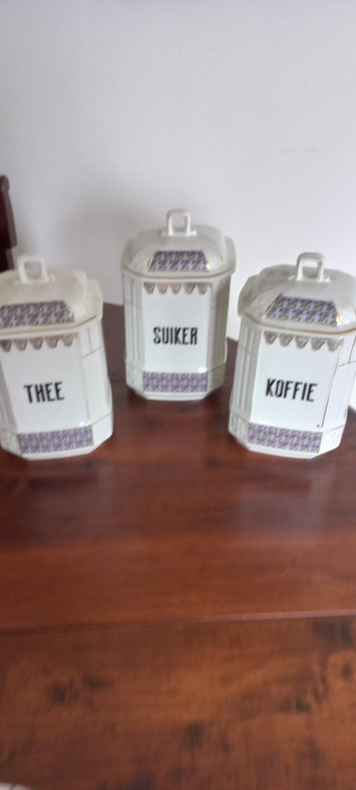 Voorraadpotten Suiker Koffie Thee, Antiek en Kunst, Ophalen of Verzenden