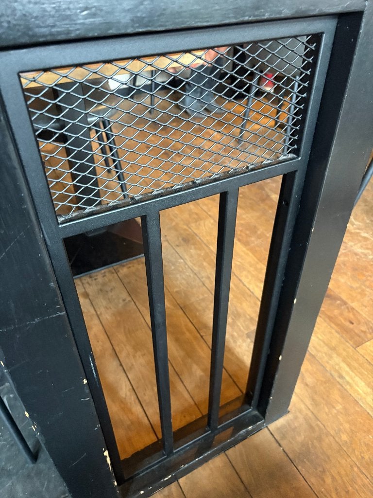 5 zwarte stalen rasterframes – roomdivider/wanddecoratie, Ophalen, Zo goed als nieuw, IJzer