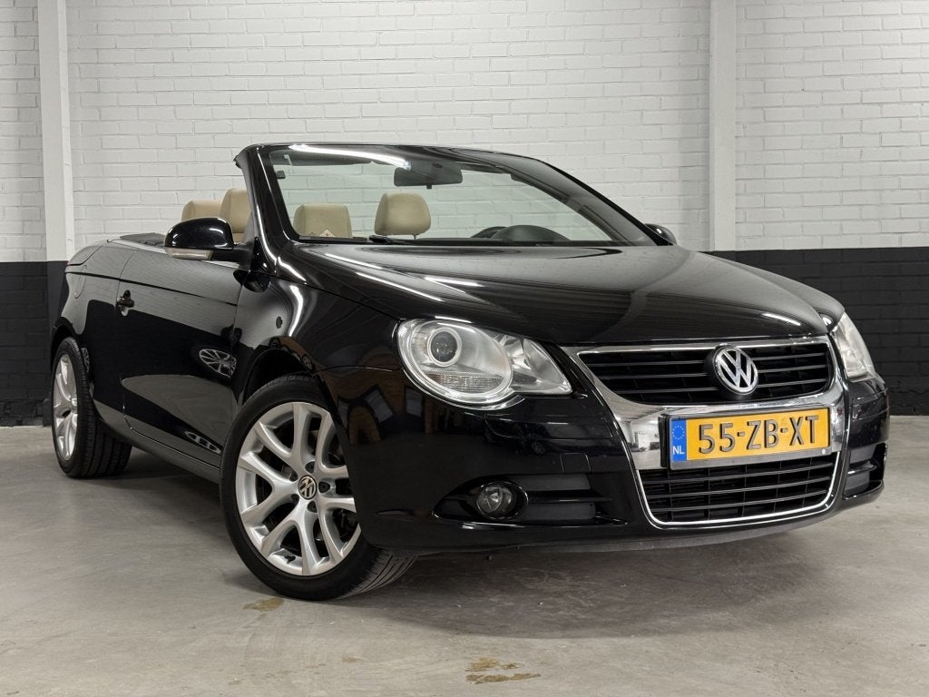 Volkswagen Eos 2.0 T-FSI Leer, Pano, Clima, Carplay, Afn. Tr, Automaat, Dealer onderhouden, Gebruikt, 1532 kg