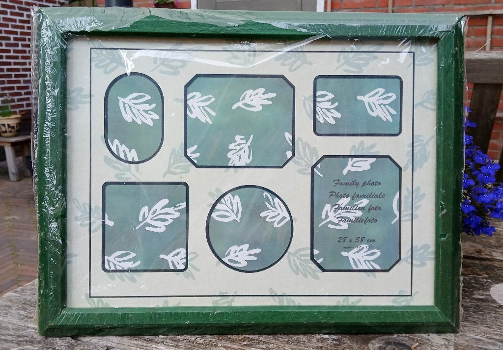 Houten fotolijst - groen - zeegroen  - nieuw (lees tekst!), Ophalen of Verzenden, Nieuw, Hout
