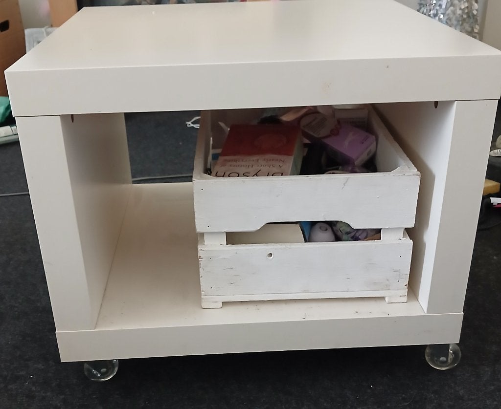 Salontafeltje met wieltjes  55x55x45, Huis en Inrichting, Tafels | Salontafels, Ophalen, Overige materialen, 50 tot 100 cm, 50 tot 100 cm