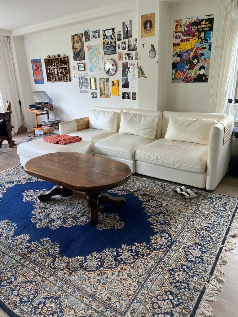 White leather couch, Huis en Inrichting, Banken | Bankstellen, Ophalen, Gebruikt, Vierpersoons of meer
