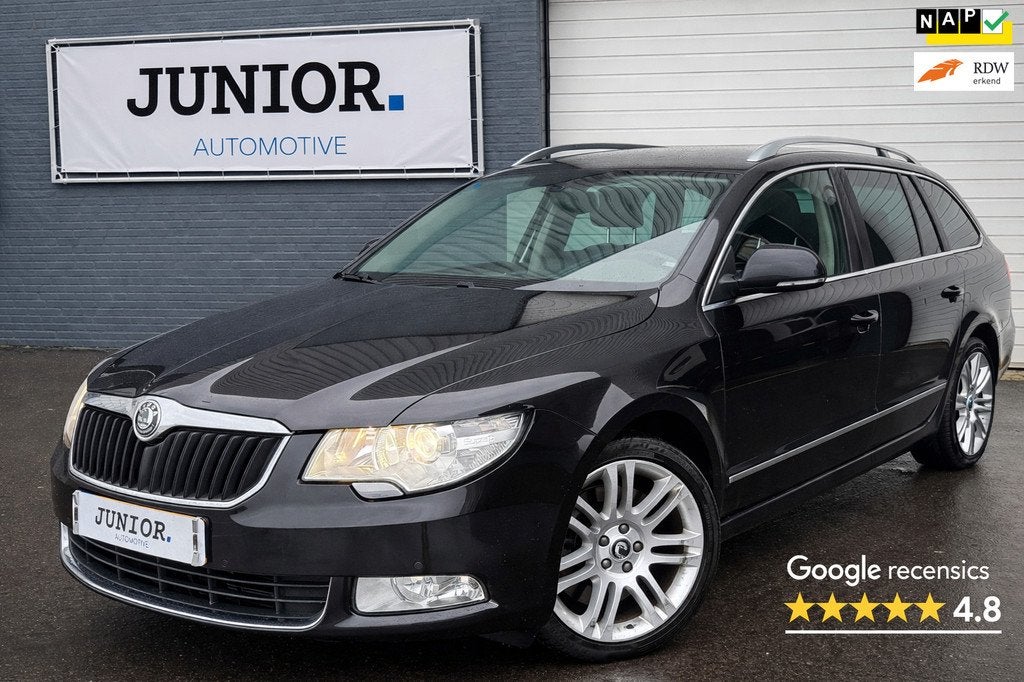 Skoda Superb Combi 1.8 TSI Elegance Business Line AUTO/LEDER, Auto's, Skoda, Euro 5, Gebruikt, Zwart, 4 cilinders