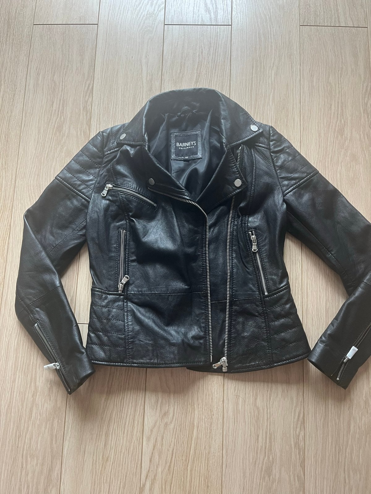 Barneys Originals zwart leren jasje mt 38, Ophalen of Verzenden, Nieuw, Maat 38/40 (M), Zwart