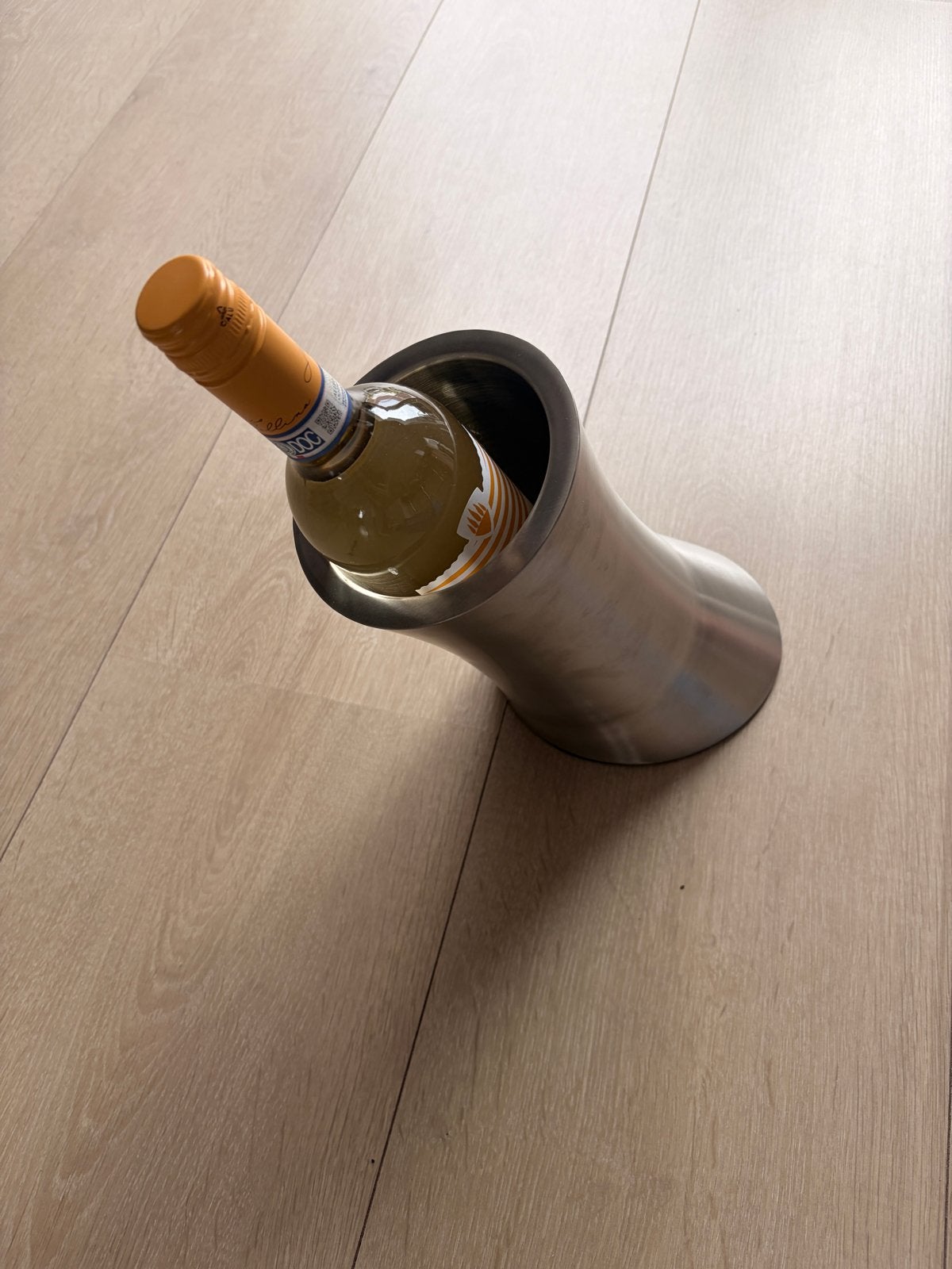 RVS Wijnkoeler / Champagnekoeler - Zware Kwaliteit, Ophalen of Verzenden, Zo goed als nieuw, Zilver, Metaal