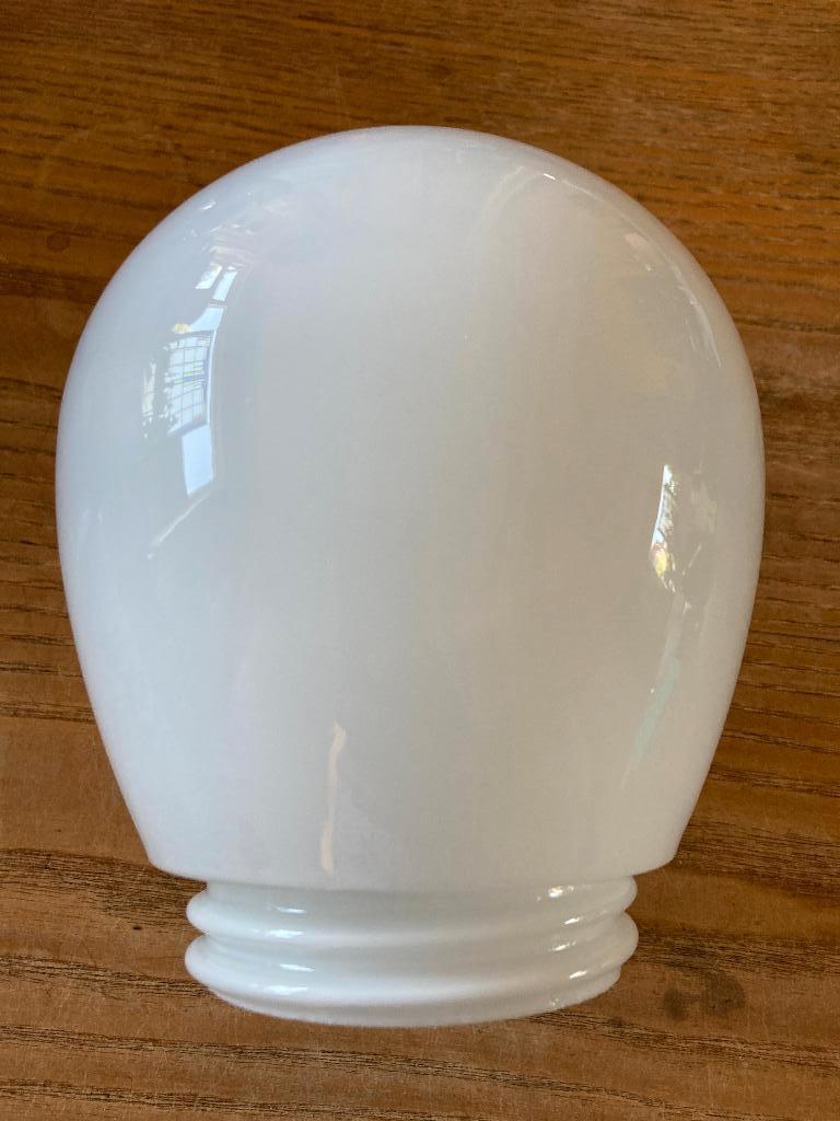 Vintage lampenbol schroefkogel melkglas opaal wit glas, Ophalen of Verzenden, Zo goed als nieuw, Glas