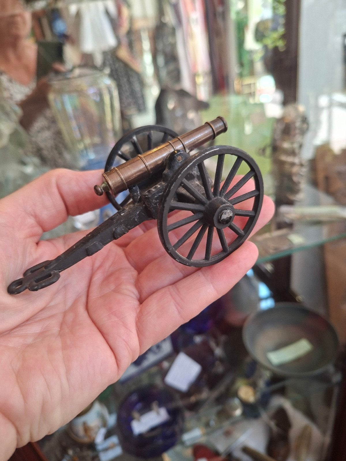 Miniatuur kanon, circa 11 x 5 cm, Ophalen of Verzenden