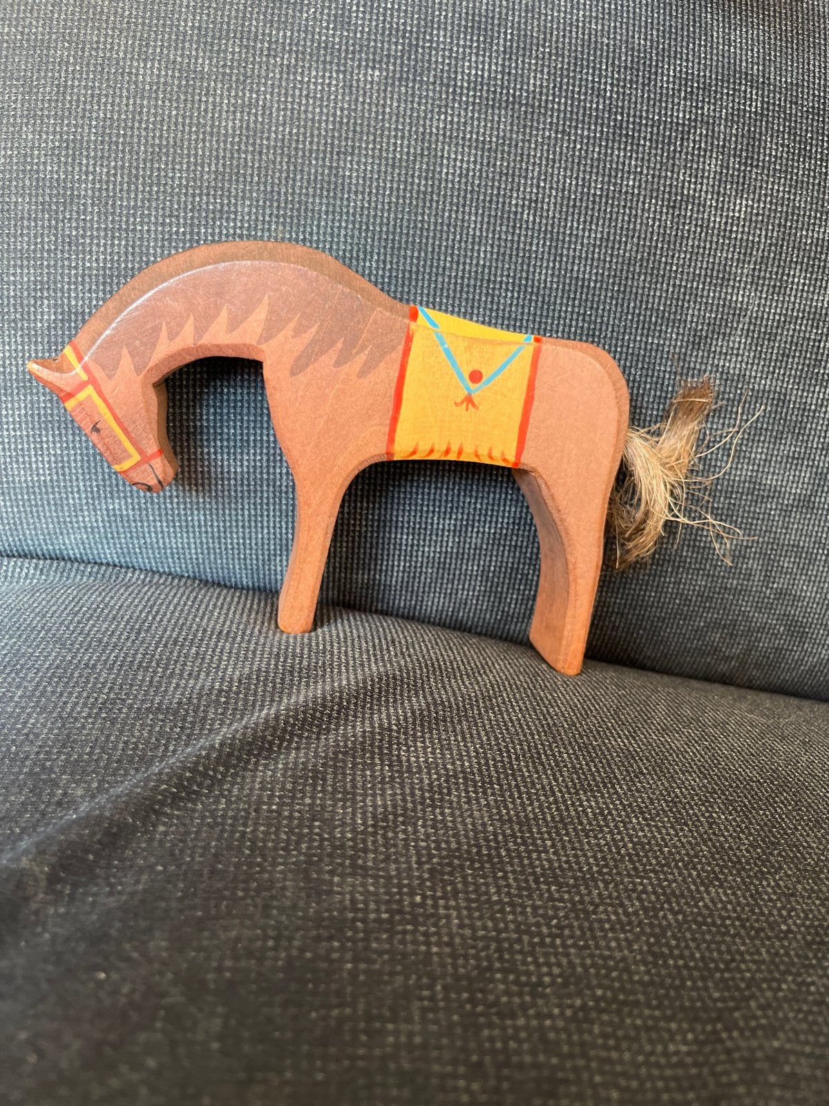 Ostheimer Vintage Indianen paard houten speelfiguur, Ophalen of Verzenden, Gebruikt, Jongen of Meisje