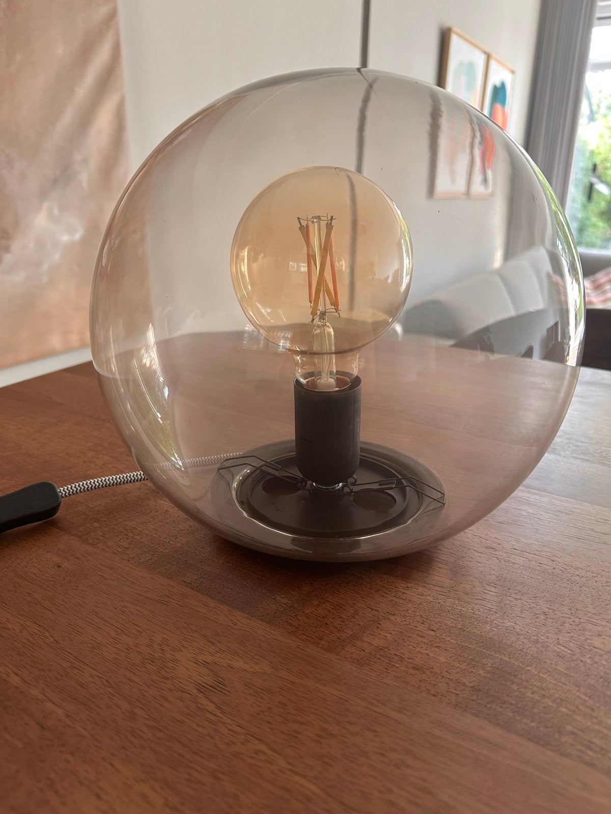 Ikea Fado lamp met Wiz smart lichtbron, Ophalen, Overige kleuren, Zo goed als nieuw, Glas