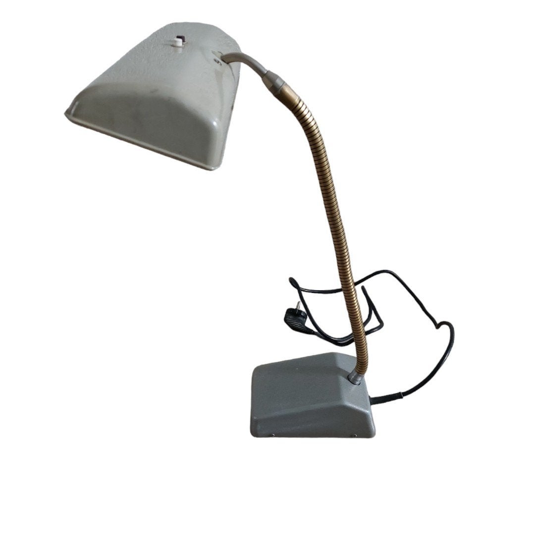 Vintage industriële lamp, tafellamp, bureaulamp, Ophalen of Verzenden