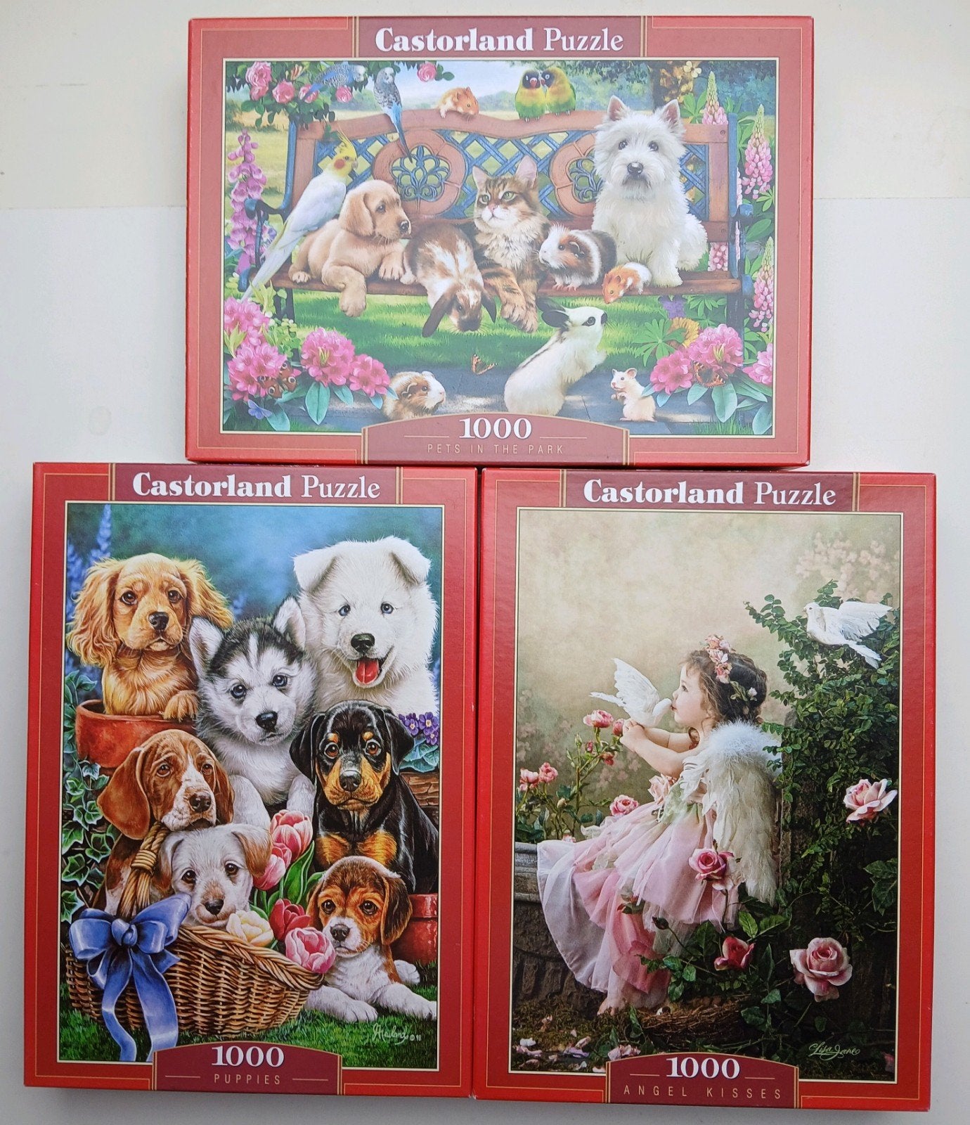 Diverse puzzels 1000 stukjes van Castorland 3x (1 koop), Ophalen, 500 t/m 1500 stukjes, Zo goed als nieuw