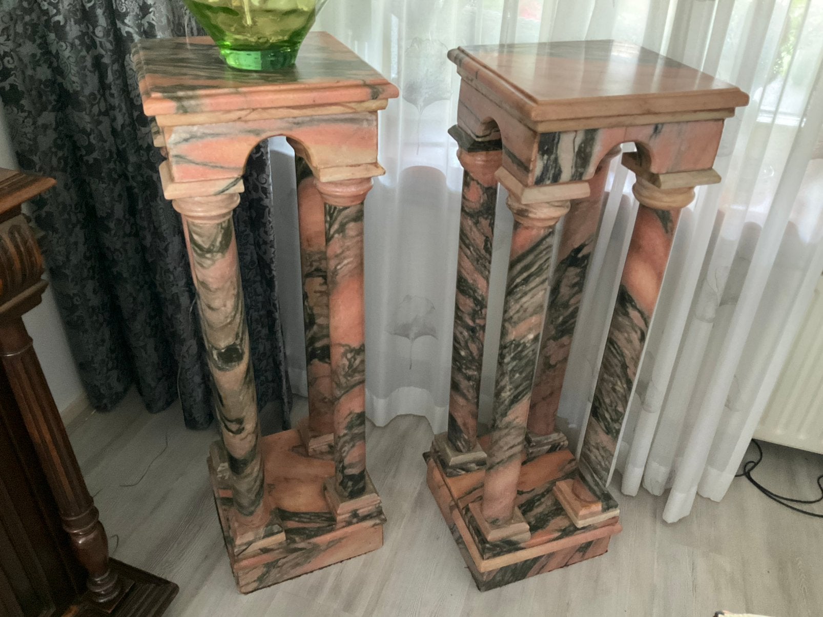 Marmer zuilen 2 stuks 106-35-35 cm zgan, Huis en Inrichting, Woonaccessoires | Zuilen en Pilaren, Ophalen, Zo goed als nieuw