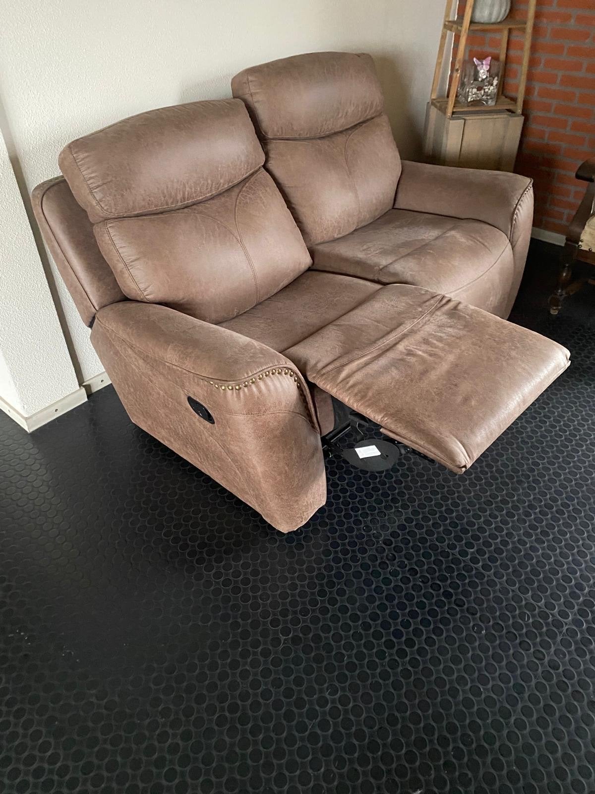 Comfortabele tweezitsbank met relaxfunctie, Ophalen, Gebruikt, 150 tot 200 cm, Tweepersoons