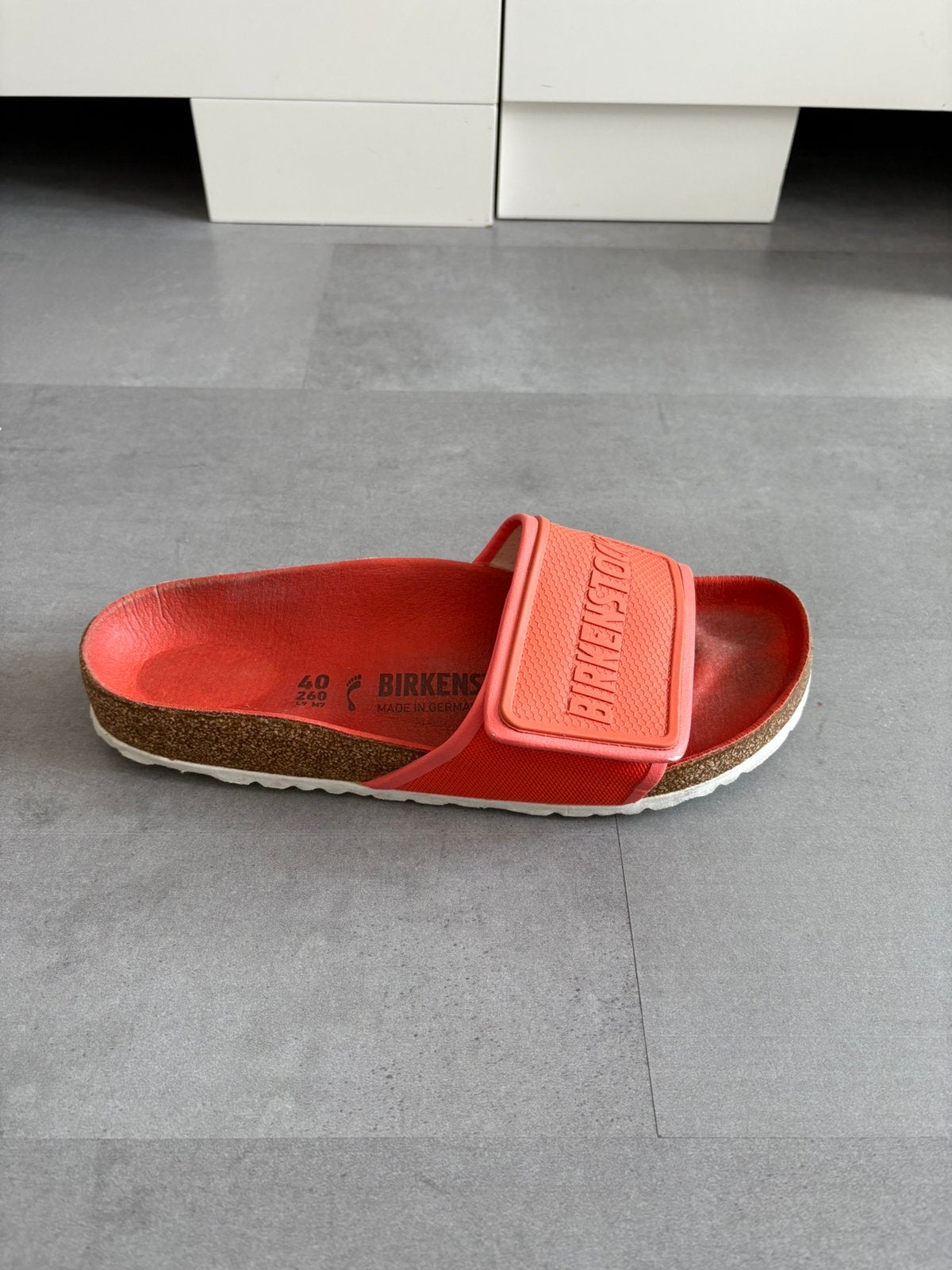 Slippers Birkenstick 40, Kleding | Dames, Schoenen, Slippers, Verzenden, Oranje, Zo goed als nieuw