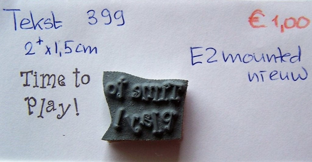 Tekst 399 EZ-mounted stempel, Hobby en Vrije tijd, Stempelen, Ophalen of Verzenden, Nieuw, EZ-mounted stempel