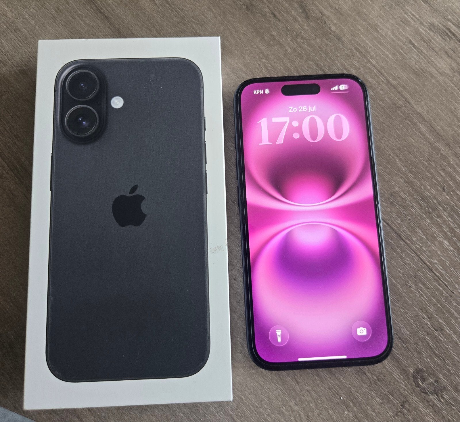 IPhone 16 128GB Zwart 100% Batterij, Telecommunicatie, Mobiele telefoons | Apple iPhone, Zo goed als nieuw, 128 GB, Zonder abonnement