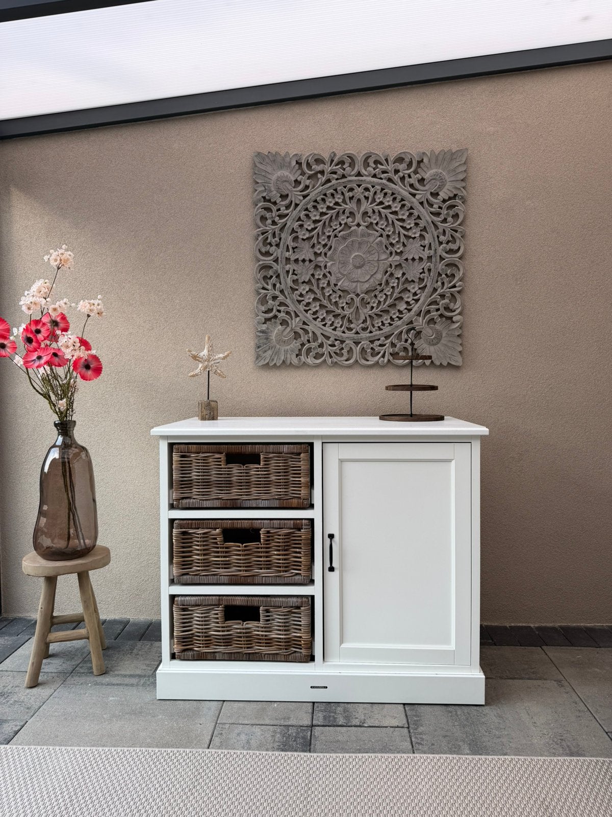 Kidsmill commode / dressoir kast met rieten manden