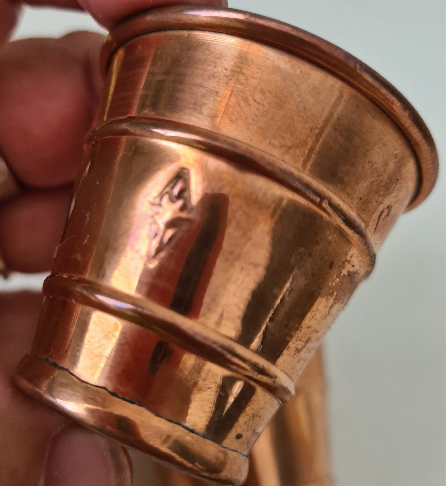 3 stuks VOC RUMMAATJES koper GEMERKT VOC, Ophalen of Verzenden, Gebruikt, Motorboot of Zeilboot