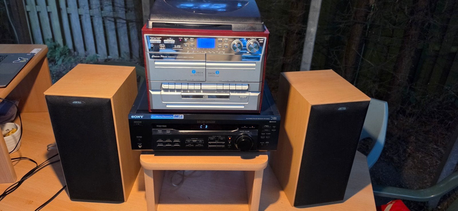 Super muziekcentrum 6-in-1+Sony STR-DE 245 Receiver, Ophalen, 60 tot 120 watt, Sony