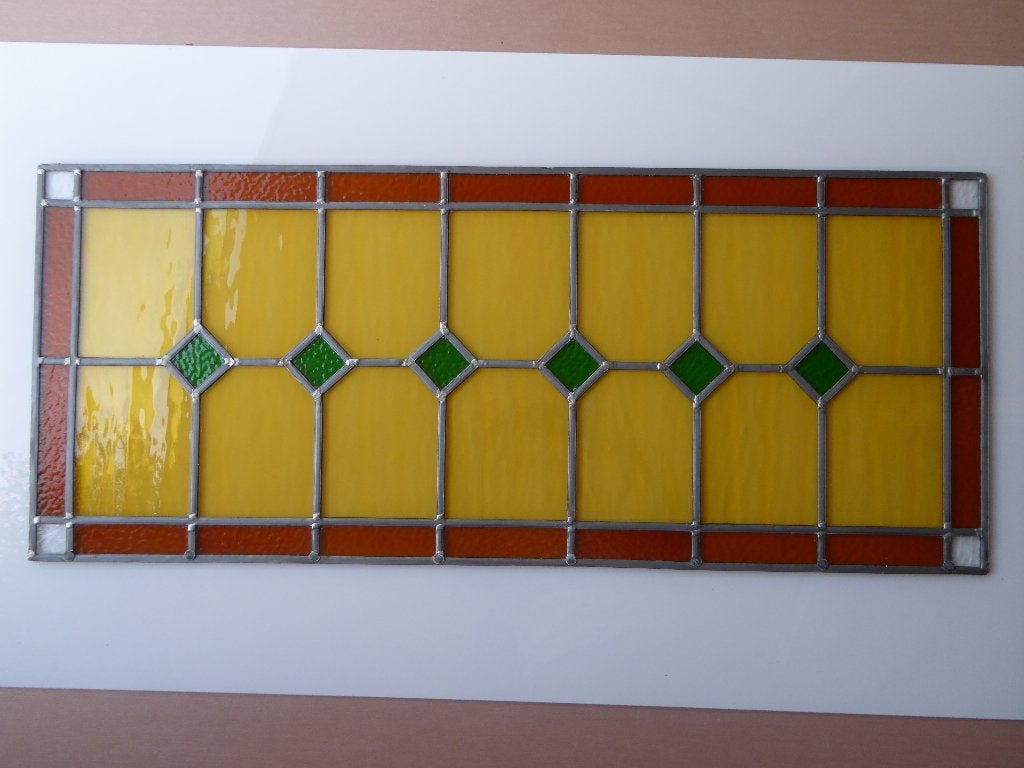 glas in lood raam, Doe-het-zelf en Verbouw, Glas en Ramen, Ophalen, Minder dan 80 cm, Glas in lood, Zo goed als nieuw