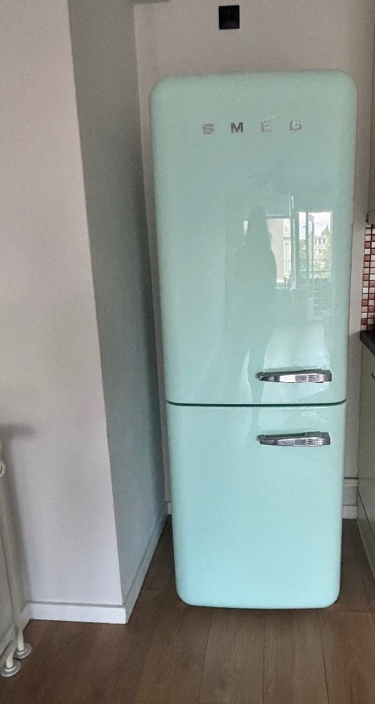 Smeg koel-vriescombinatie Mint, Ophalen, Gebruikt, 200 liter of meer, 60 cm of meer