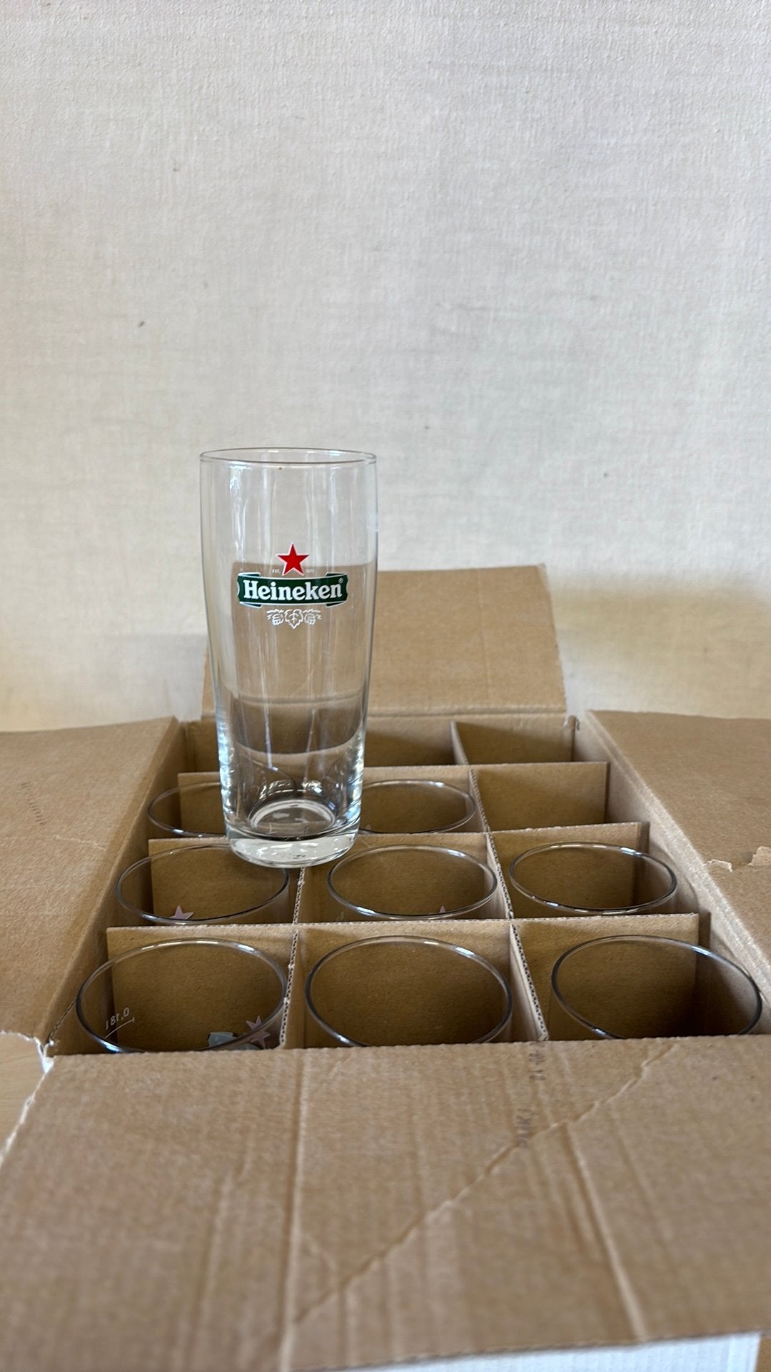 Heineken glazen, Ophalen of Verzenden, Zo goed als nieuw, Glas of Glazen, Heineken