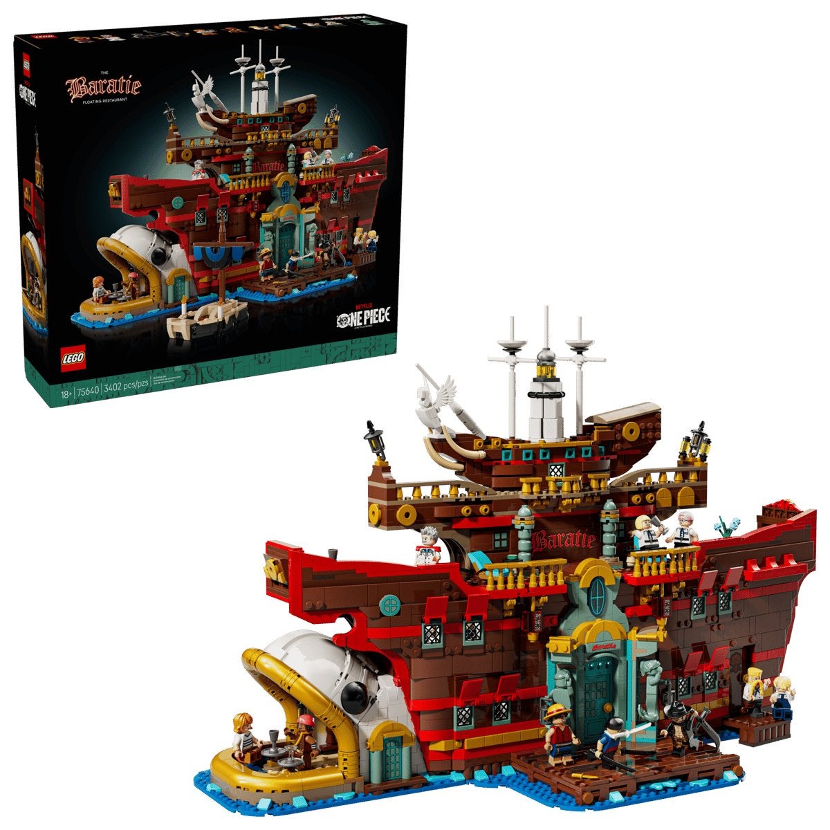 LEGO One Piece Baratie Drijvend Restaurant 75640, Lego, Ophalen of Verzenden, Zo goed als nieuw, Compleet