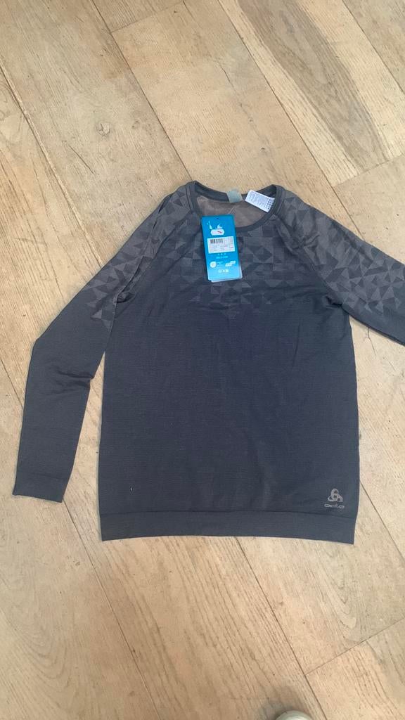 Odlo wollen shirt met lange mouw maat L voor bijv skiën, Sport en Fitness, Skiën en Langlaufen, Ophalen of Verzenden, Zo goed als nieuw