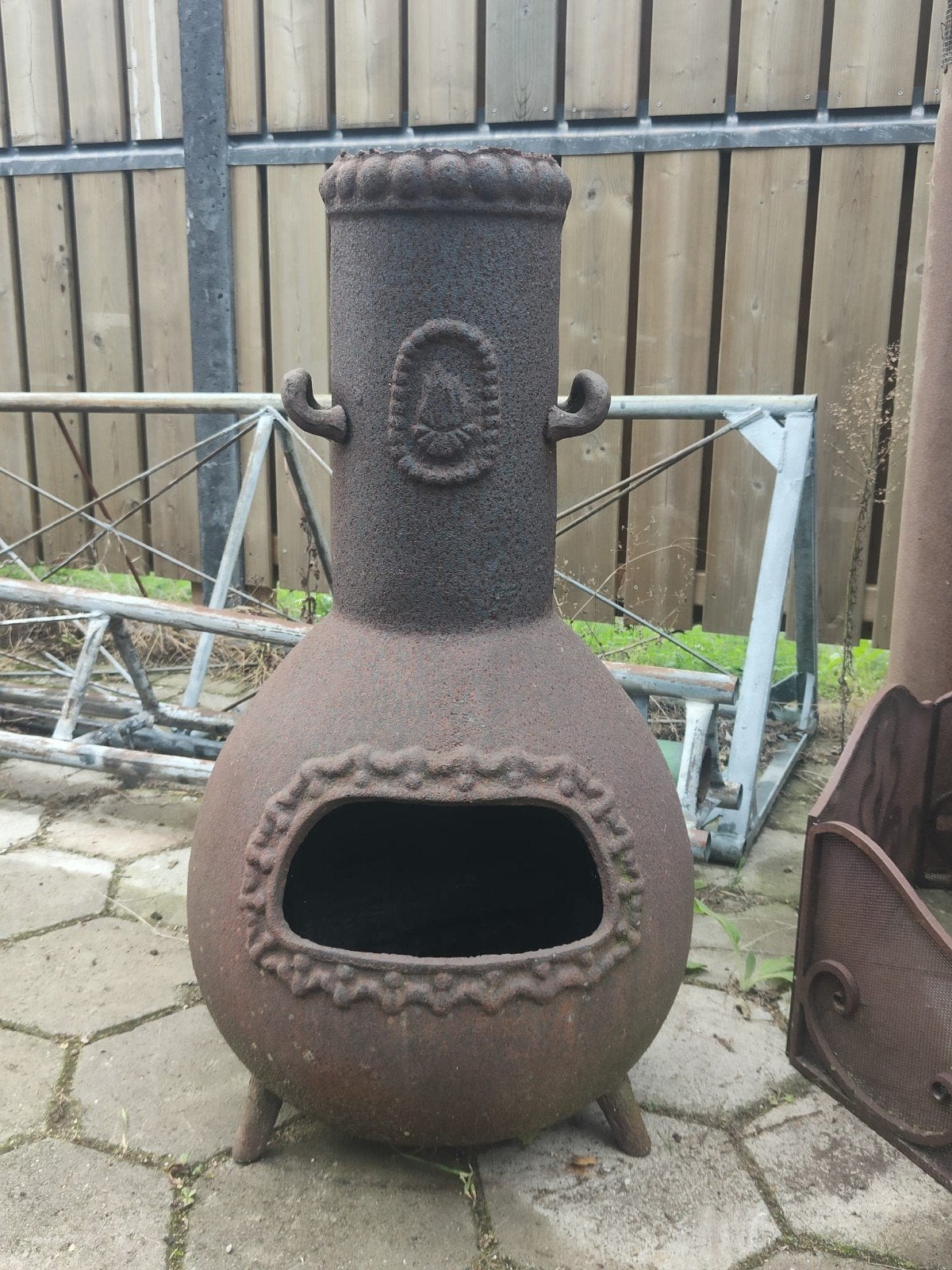 Mooie gietijzeren tuinkachel / stookpot, Tuin en Terras, Ophalen, Gebruikt