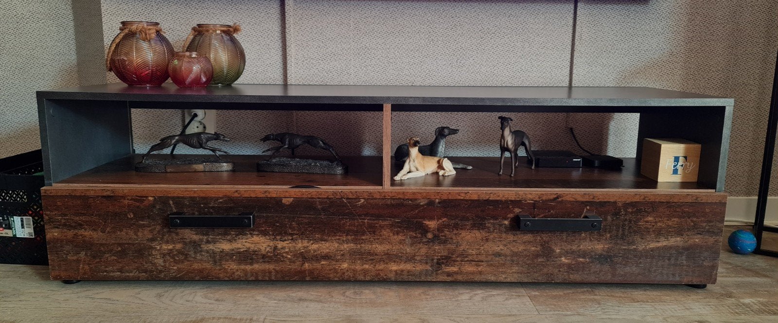 Tv meubel + wandplank, Ophalen, 100 tot 150 cm, Zo goed als nieuw, Minder dan 100 cm