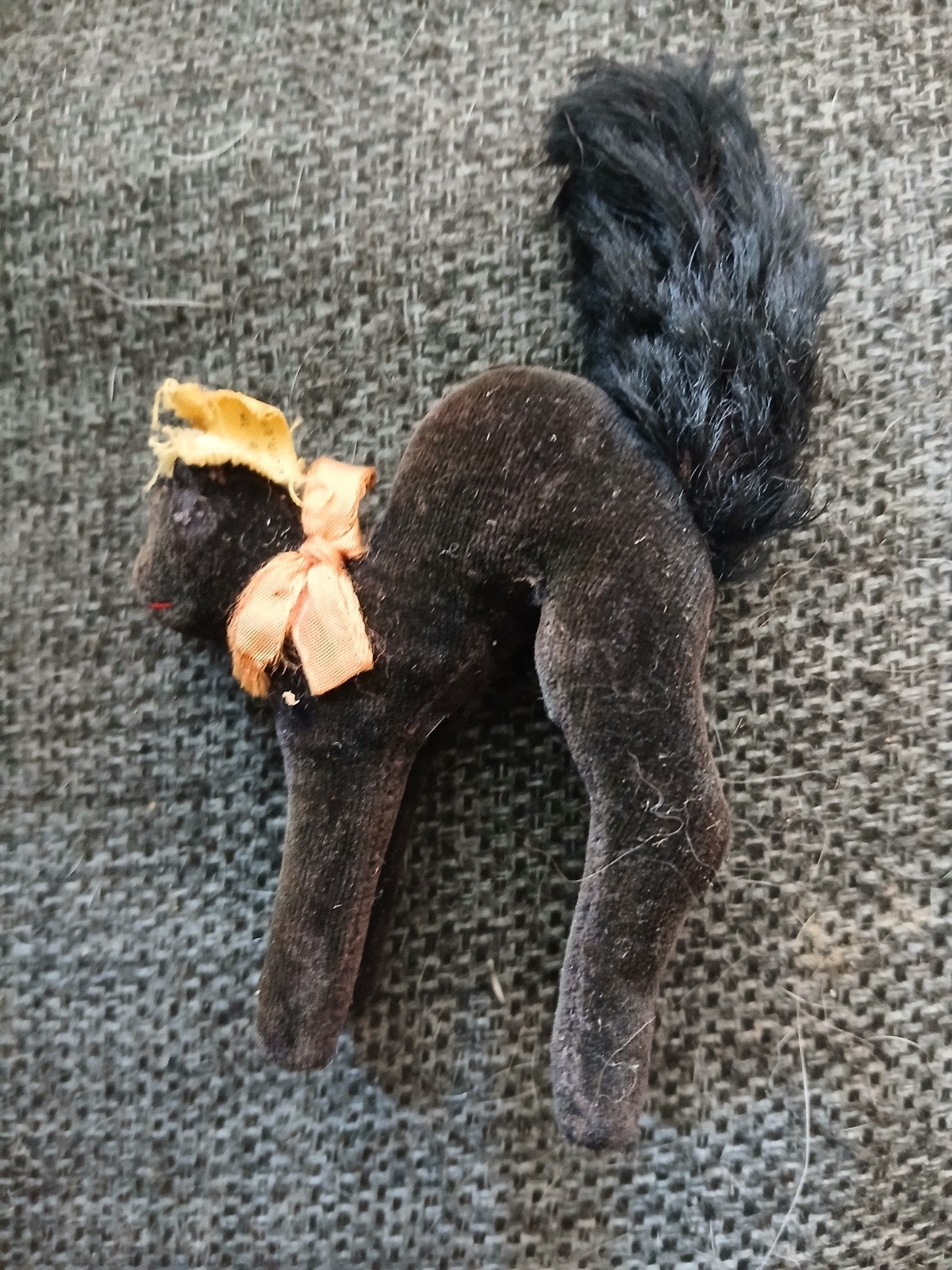 Steiff black Halloween cat met tag 1950, Ophalen of Verzenden
