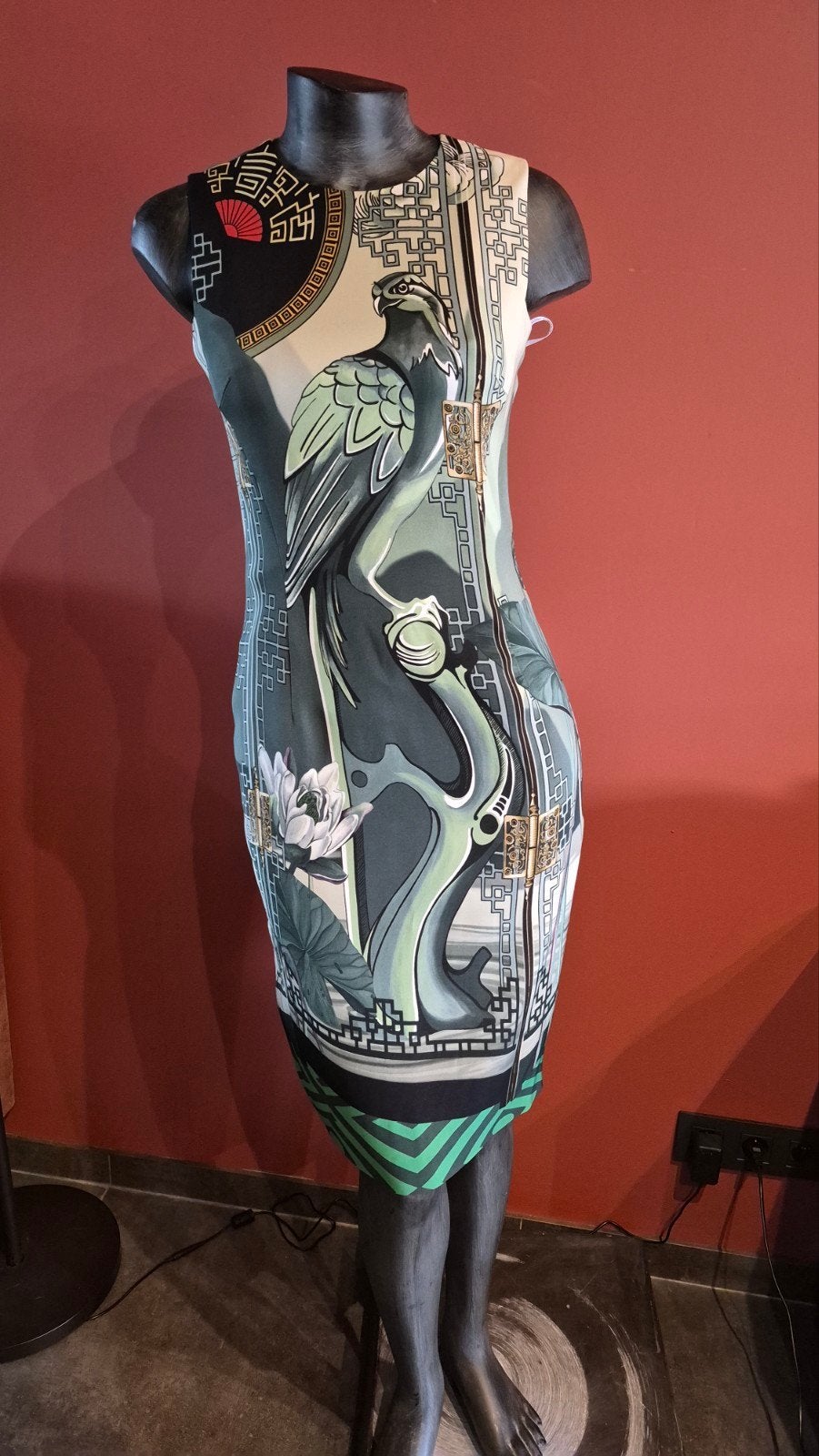 Prachtige Designer Jurk Versace Collection Maat 38, Maat 38/40 (M), Ophalen of Verzenden, Zo goed als nieuw, Knielengte