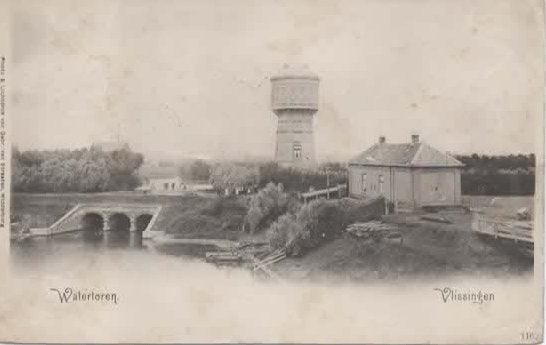 Vlissingen Watertoren, Verzenden, Voor 1920, Gelopen, Zeeland