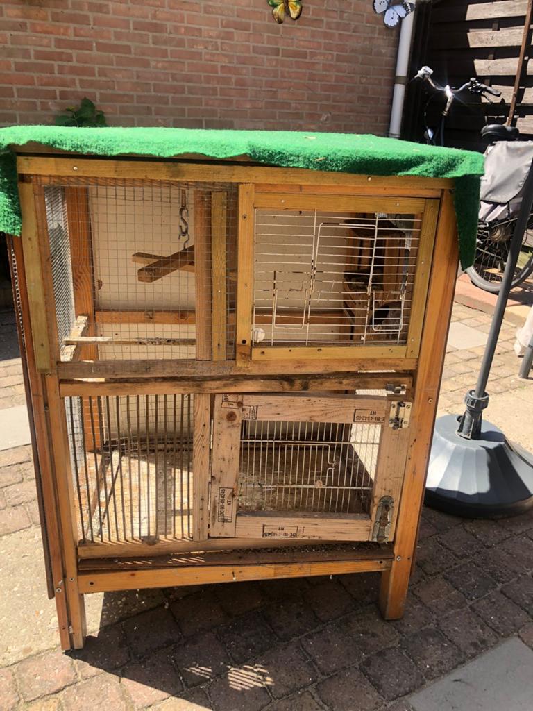 Gratis vogelkooi / hok, Dieren en Toebehoren, Vogels | Hokken en Kooien, Ophalen, Zo goed als nieuw, Hout, Vogelkooi