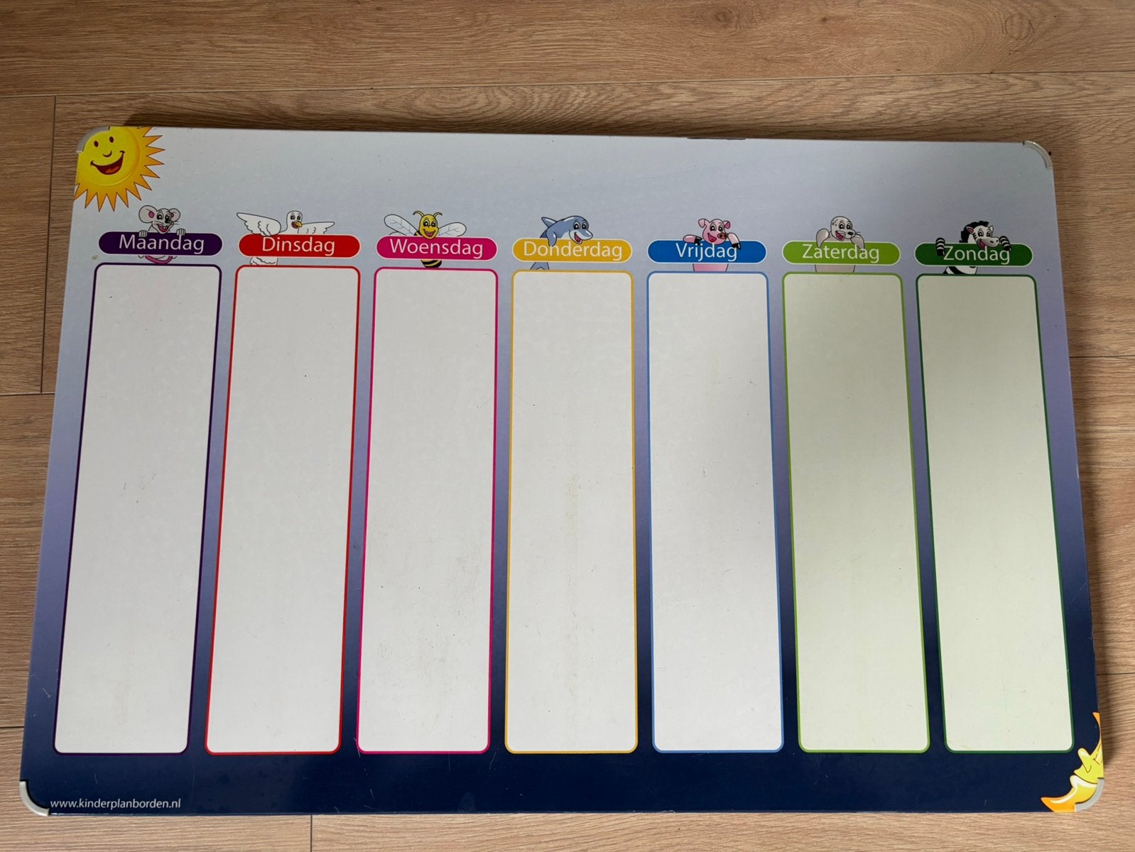 Kinderplanbord met veel magneten / pictogrammen, Ophalen, Gebruikt