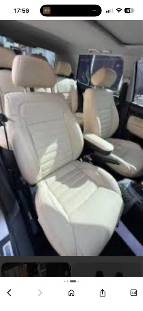 Luxe Beige Lederen Autostoelen en achterbank Golf 7, Ophalen of Verzenden, Nieuw, Universele onderdelen