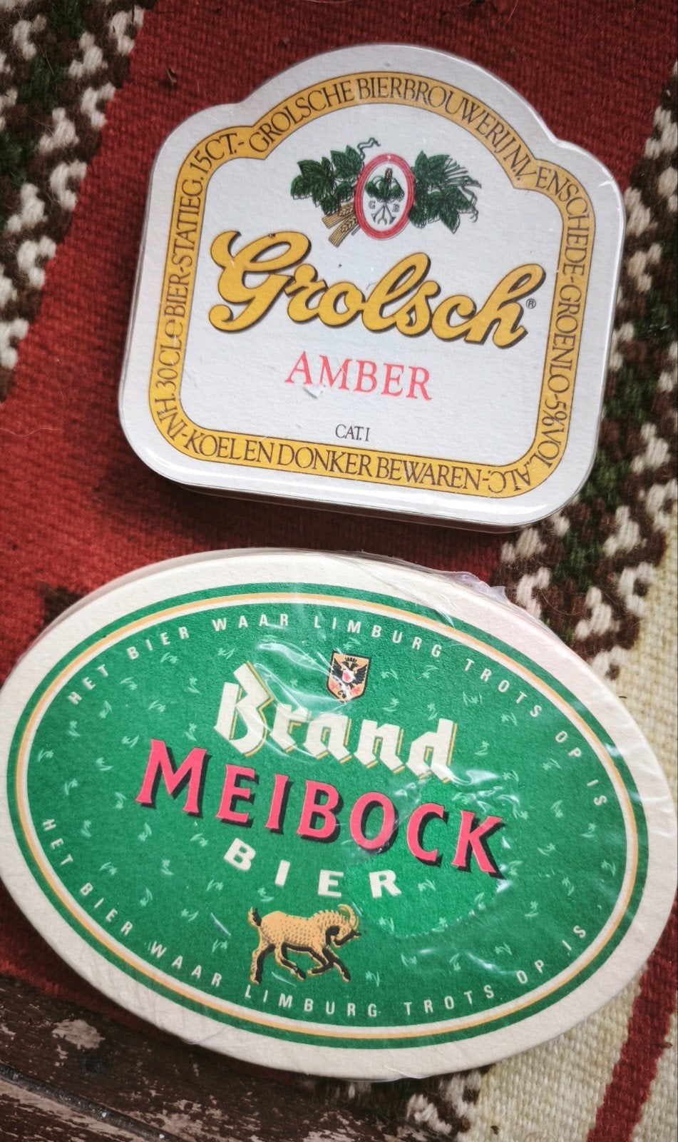Set van 2 setjes bierviltjes: Brand Meibock & Grolsch Amber, Ophalen of Verzenden, Nieuw