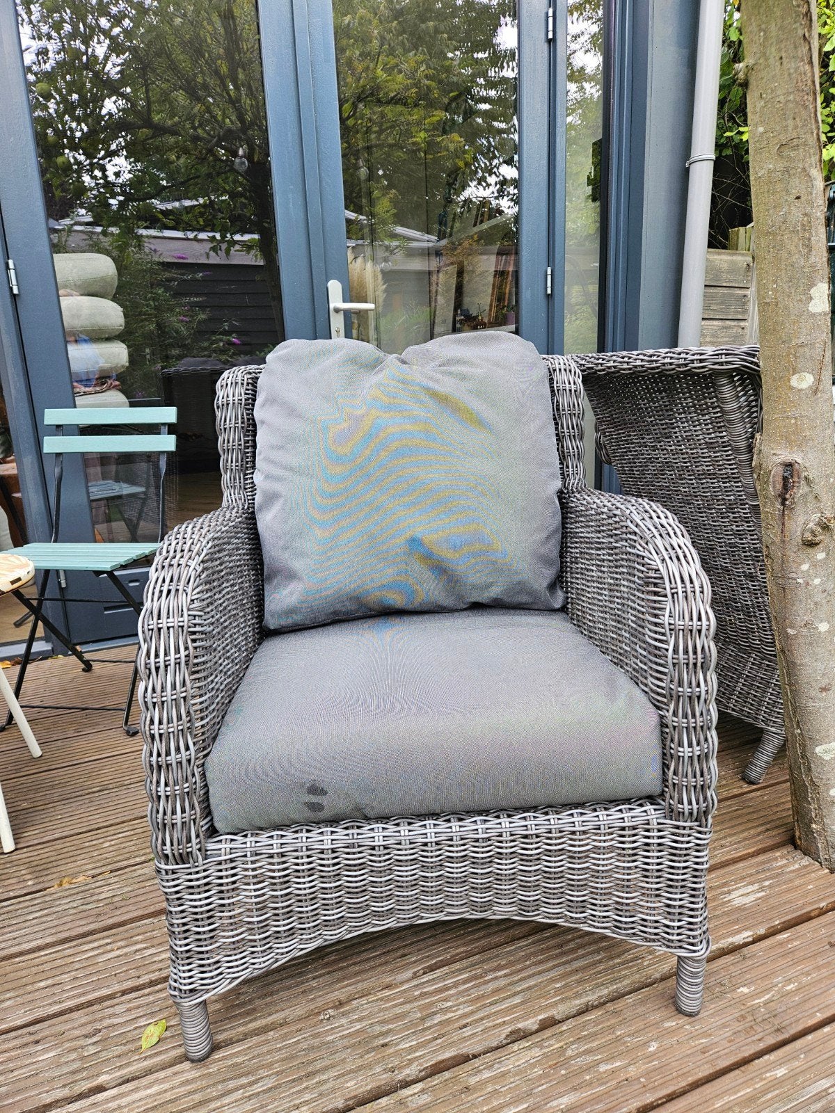 2 Taste by 4 Seasons Wicker Tuinstoel - Grijs, Ophalen, Gebruikt, Wicker