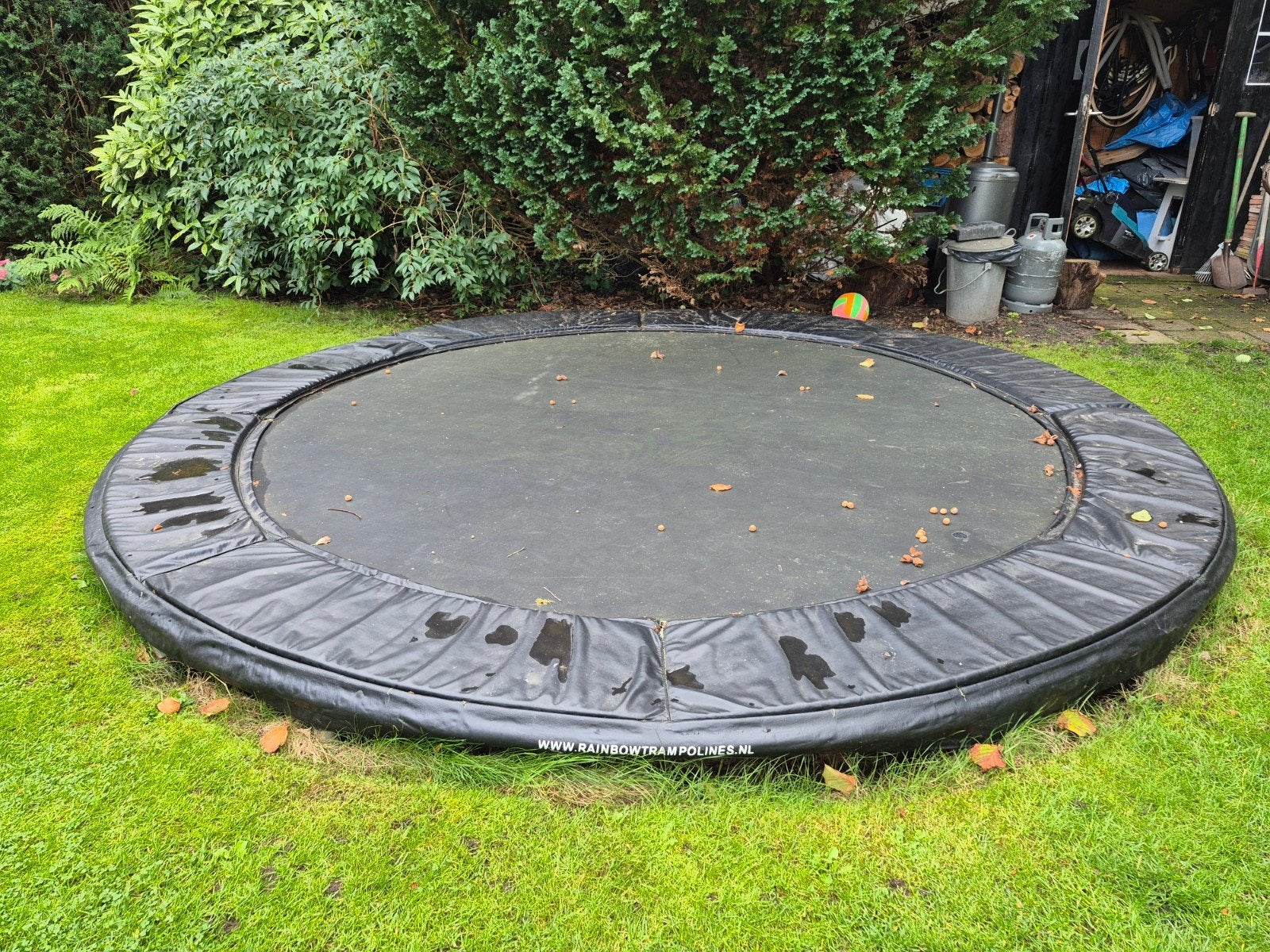Inbouw trampoline 370 cm doorsnede, Ophalen, Gebruikt