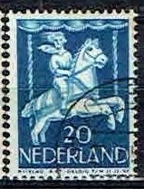 Nederland 1946 nrs. 473 Kinderzegel Draaimolen Kermis GEST1, Postzegels en Munten, Verzenden, Gestempeld, Overige thema's
