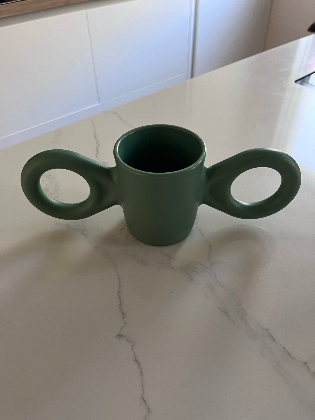 Nieuwe Gispen Dombo bekers - Set van 2 in trendy groen, Nieuw, Ophalen of Verzenden, Steen/keramiek, Overige merken