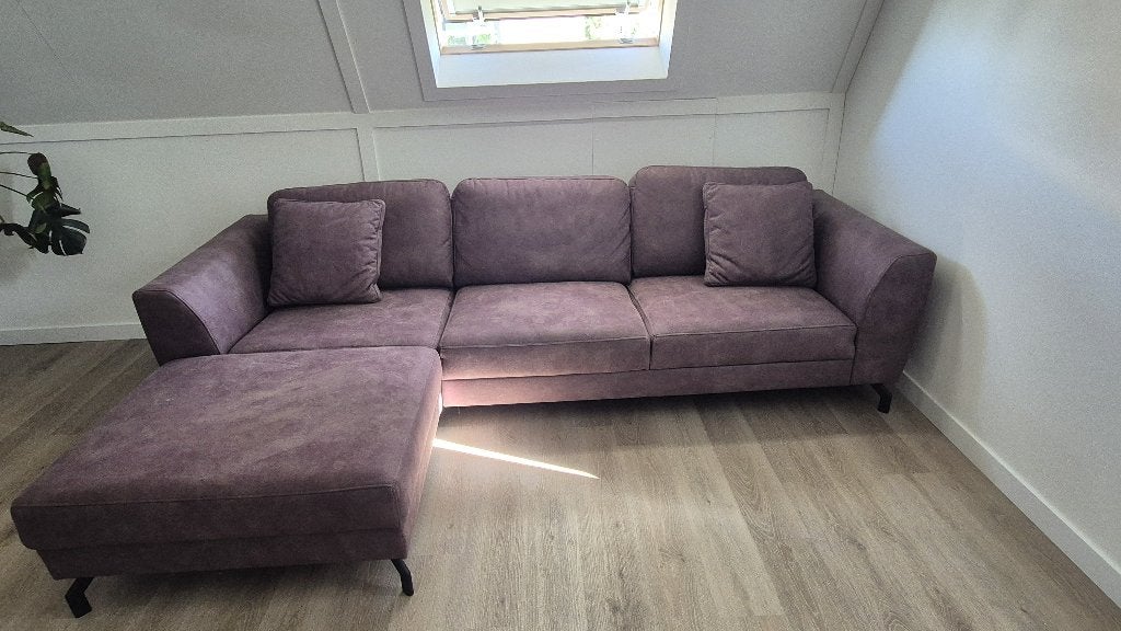 Bankstel taupe, Ophalen, Hoekbank, 75 tot 100 cm, Zo goed als nieuw