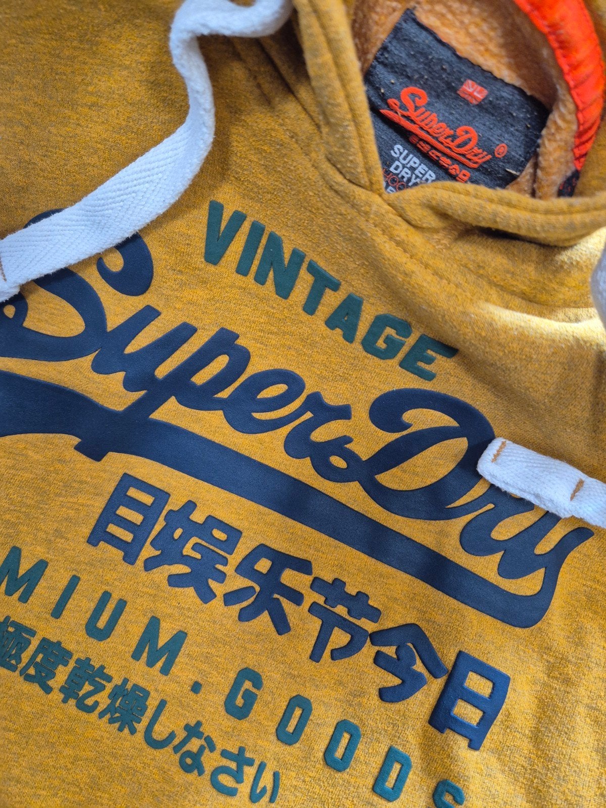 Superdry sweater trui hoodie Oker maat L, Maat 52/54 (L), ., Geel, Ophalen of Verzenden