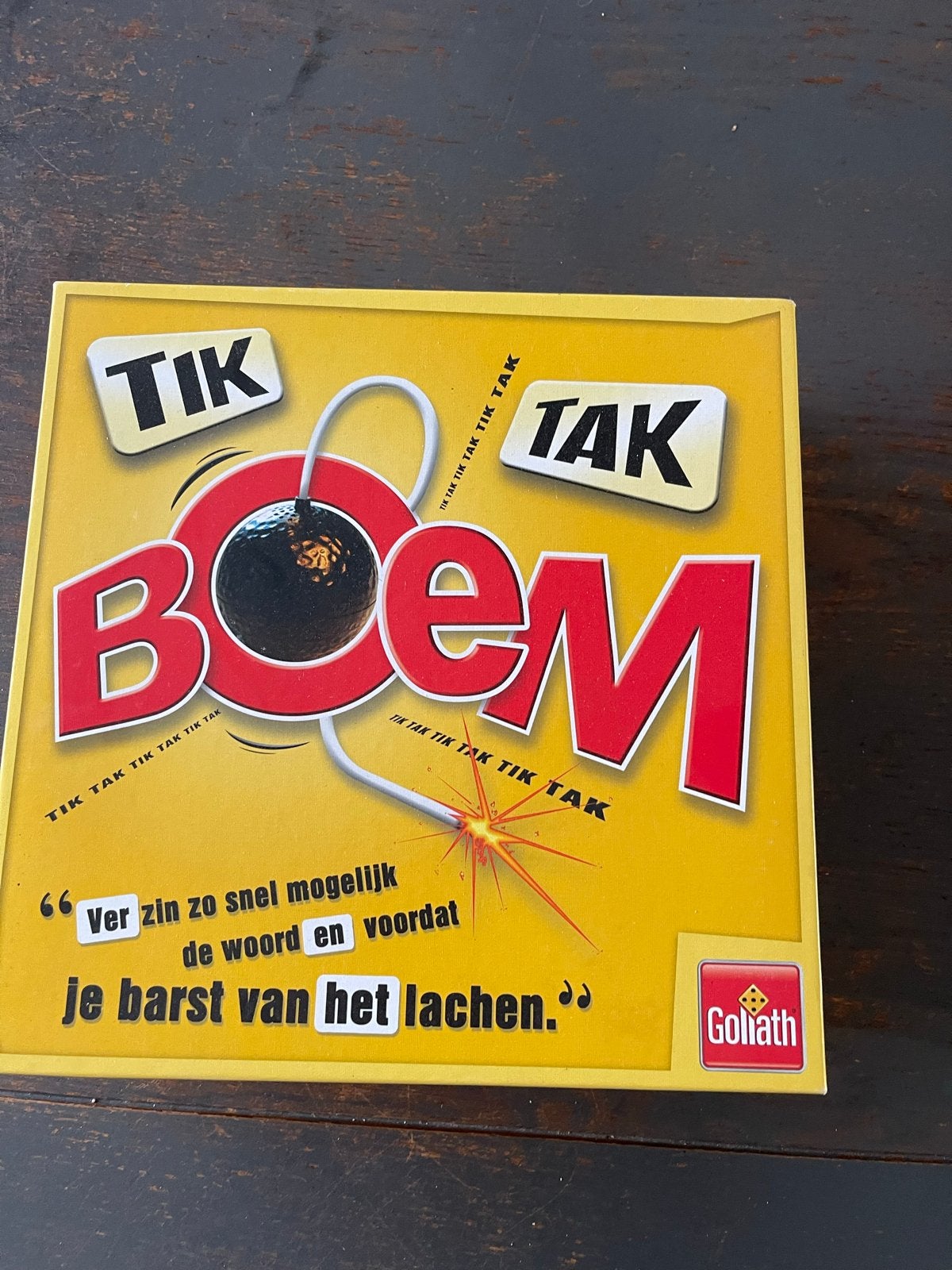 Tik Tak Boem Gezelschapsspel - Goliath, Drie of vier spelers, Ophalen of Verzenden, Zo goed als nieuw