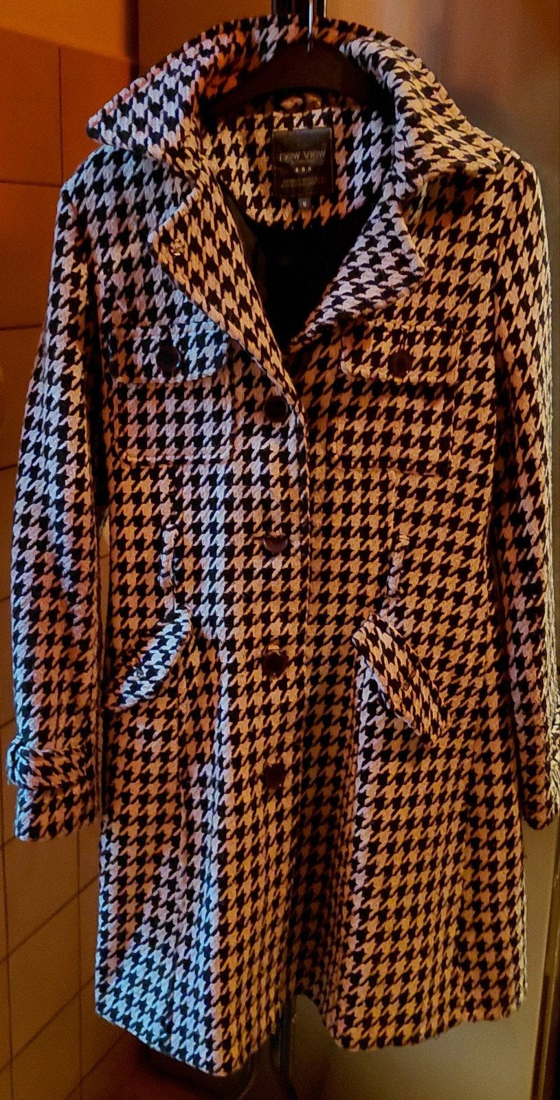 Leuke pied de poule jas, Verzenden, Maat 38/40 (M), Meerkleurig