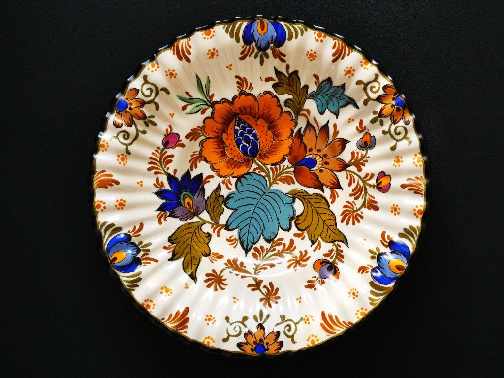 Groot Gouds Plateel Wandbord - Decor Dolores 39 cm. PZH, Ophalen of Verzenden
